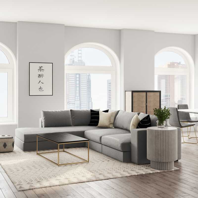 Modern, Bohemian, Glam, Minimal, Scandinavian Living Room Design by Havenly Interior Designer Alycia