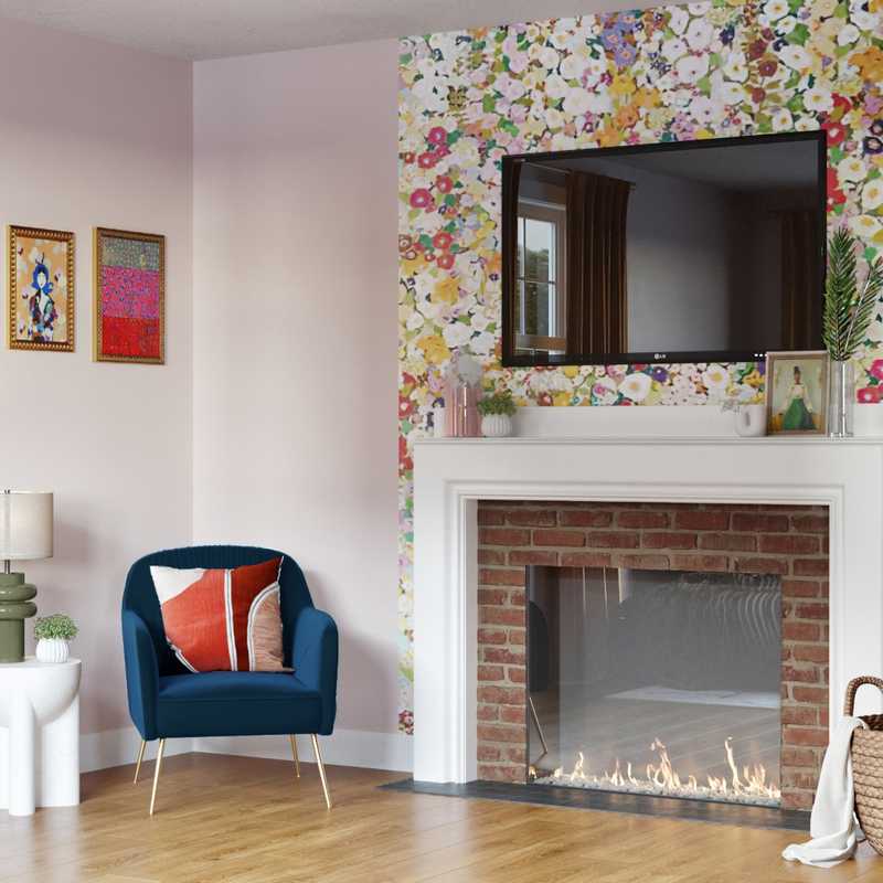 Eclectic Living Room Design by Havenly Interior Designer Amy
