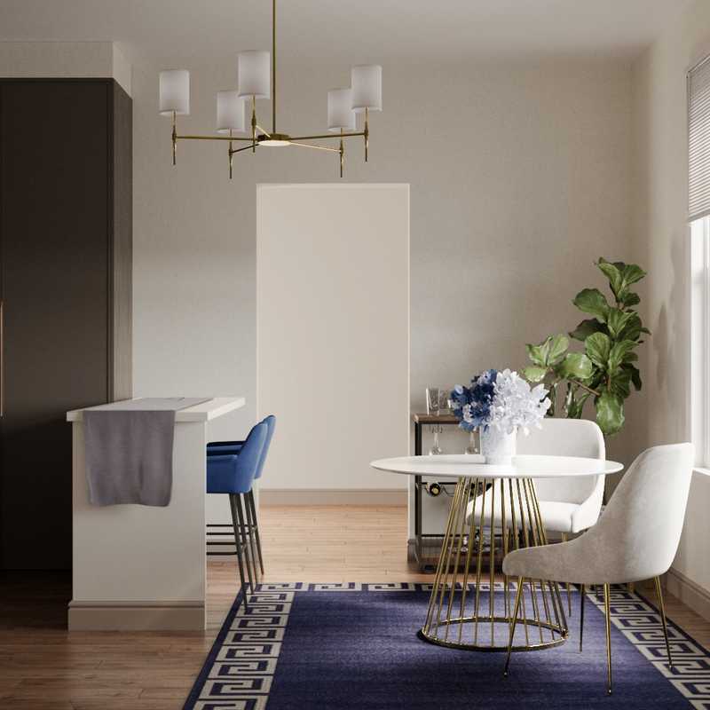 Classic, Bohemian, Coastal, Glam Dining Room Design by Havenly Interior Designer Isadora