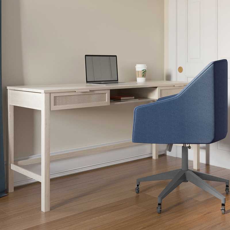 Coastal, Traditional Office Design by Havenly Interior Designer Megan