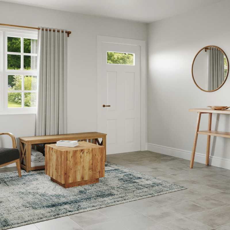 Bohemian, Midcentury Modern Living Room Design by Havenly Interior Designer Luciano