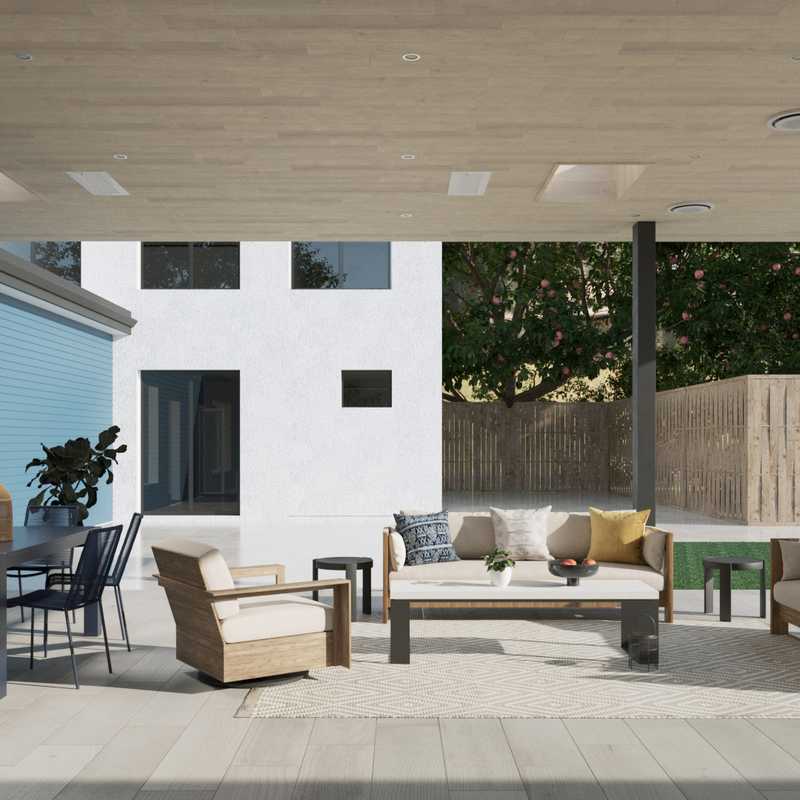 Bohemian, Coastal Outdoor Space Design by Havenly Interior Designer Omire