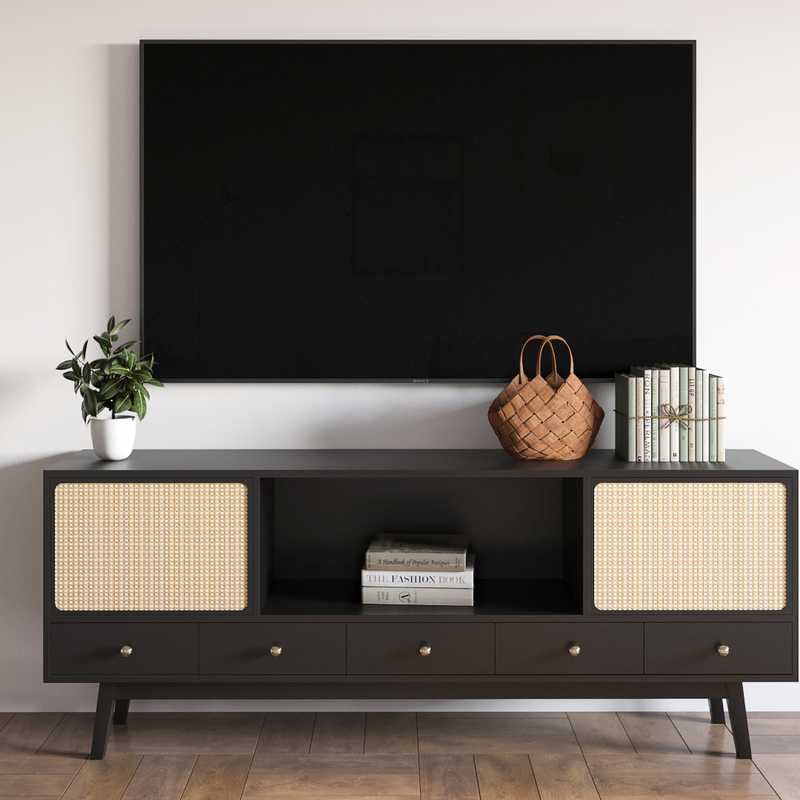 Midcentury Modern Living Room Design by Havenly Interior Designer Lauren