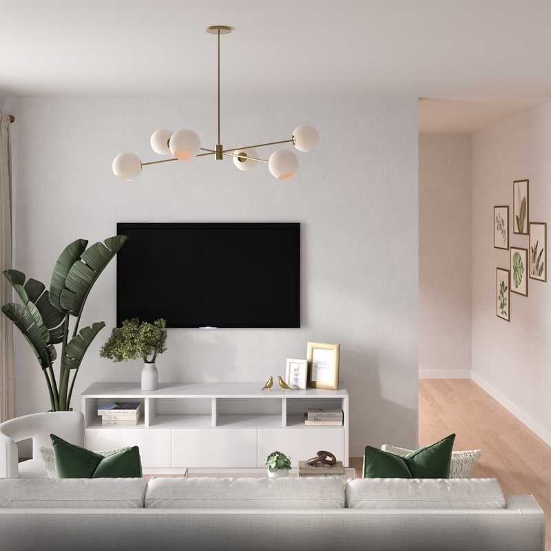 Modern, Glam, Minimal, Scandinavian Living Room Design by Havenly Interior Designer Anahita