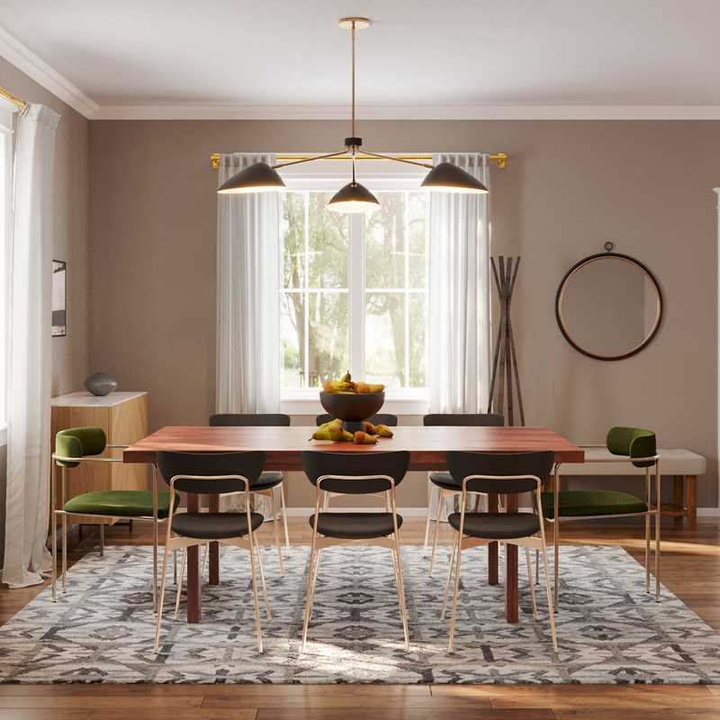 Midcentury Modern Dining Room Design by Havenly Interior Designer Luciano