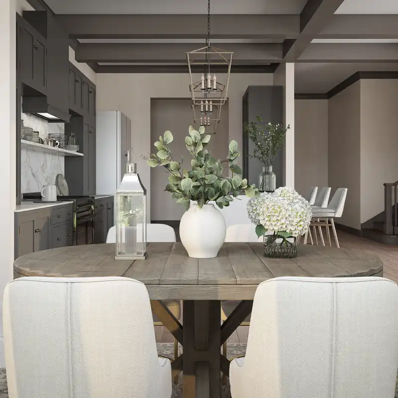 Modern, Farmhouse Dining Room Design by Havenly Interior Designer Isabel