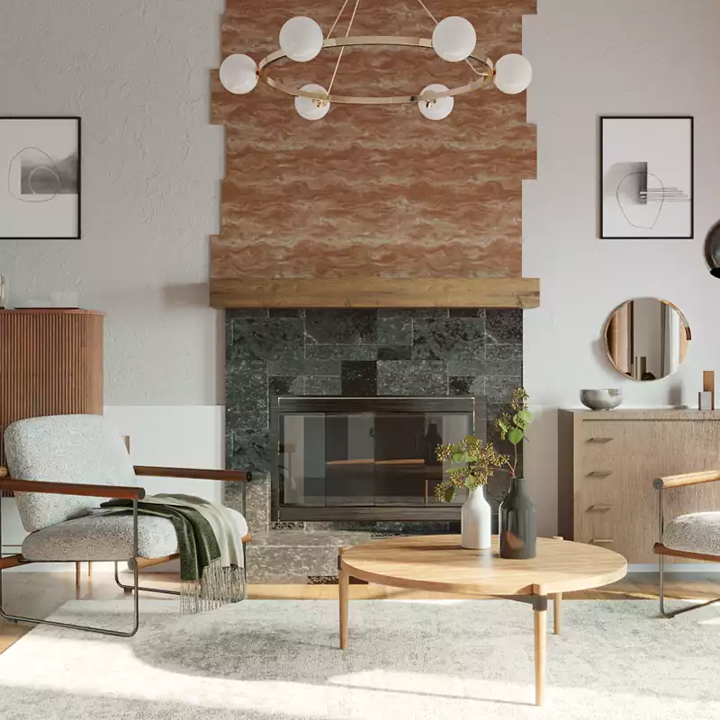Midcentury Modern Living Room Design by Havenly Interior Designer Mariel
