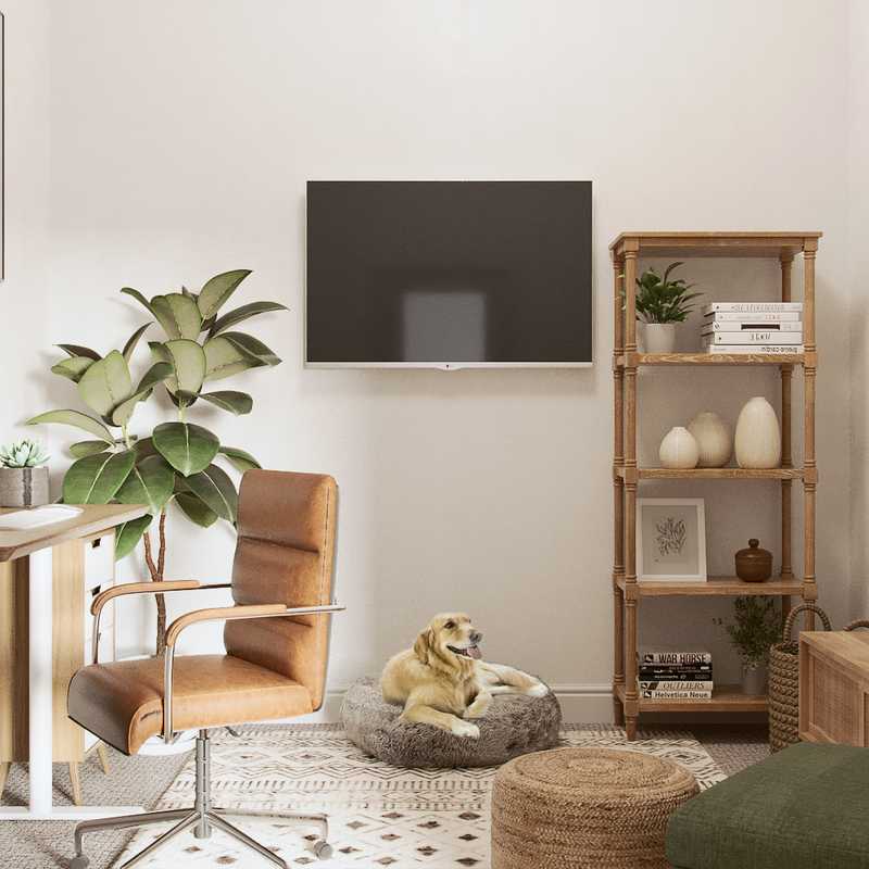 Eclectic, Bohemian, Scandinavian Office Design by Havenly Interior Designer Rachel