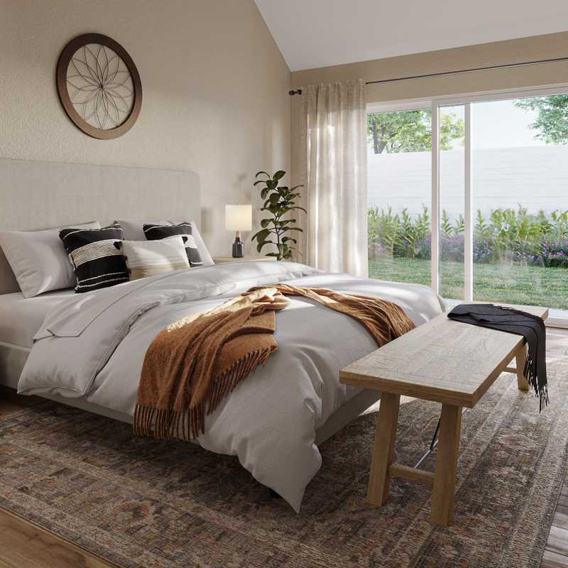 Bohemian, Scandinavian Bedroom Design by Havenly Interior Designer Cristina