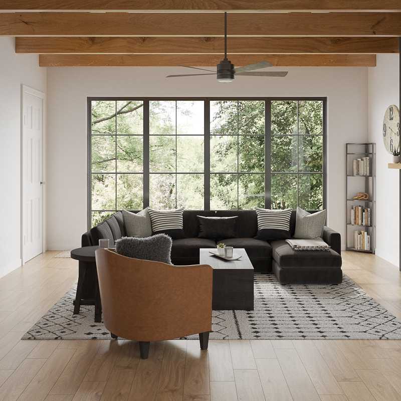 Midcentury Modern, Scandinavian Living Room Design by Havenly Interior Designer Katie