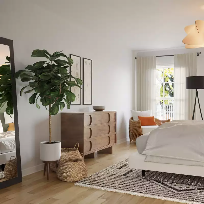 Bohemian, Midcentury Modern Bedroom Design by Havenly Interior Designer Dayana