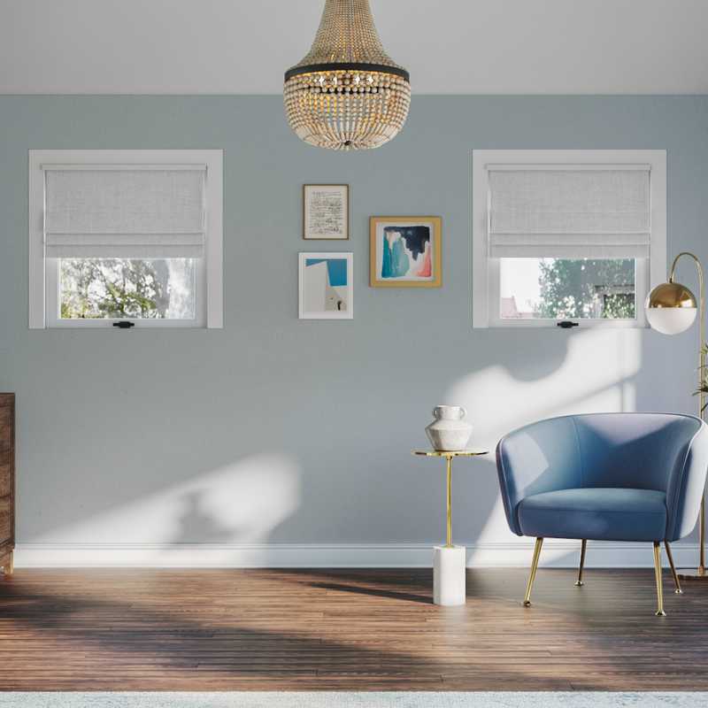Modern, Coastal, Glam Bedroom Design by Havenly Interior Designer Laura