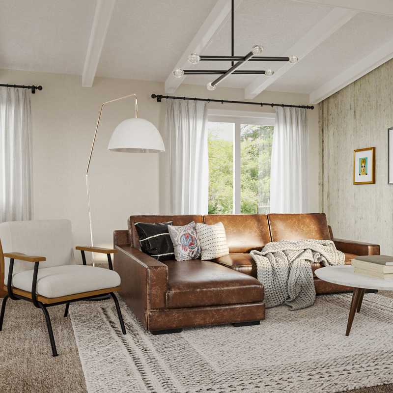 Midcentury Modern, Scandinavian Living Room Design by Havenly Interior Designer Lauren
