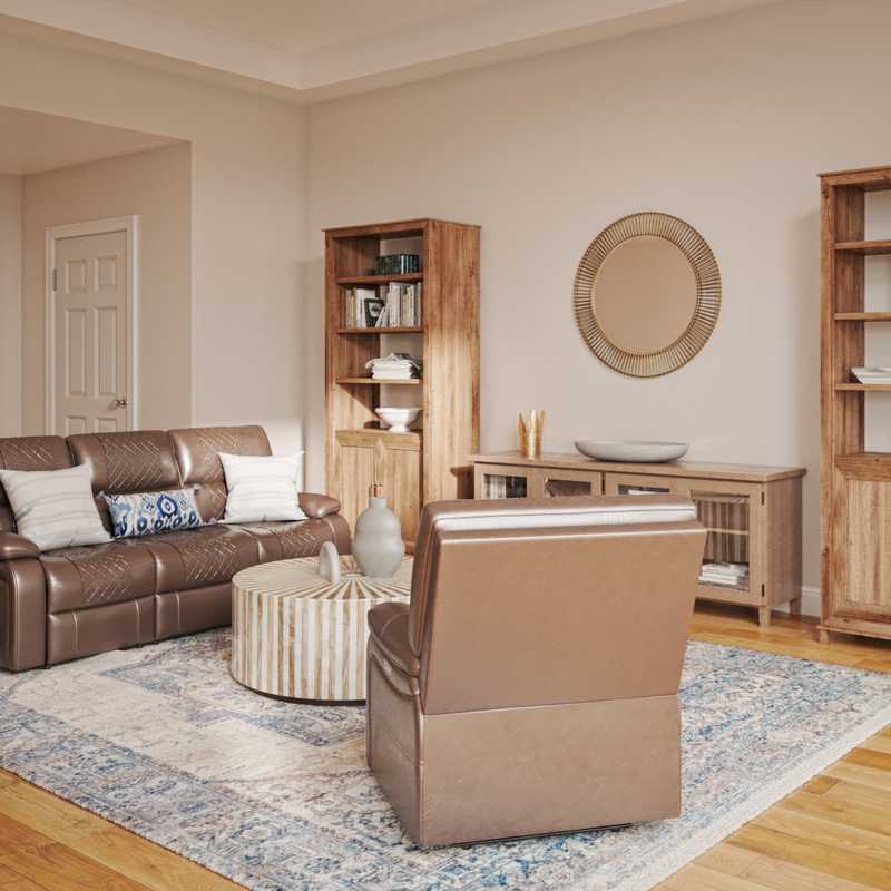 Coastal, Traditional Living Room Design by Havenly Interior Designer Megan
