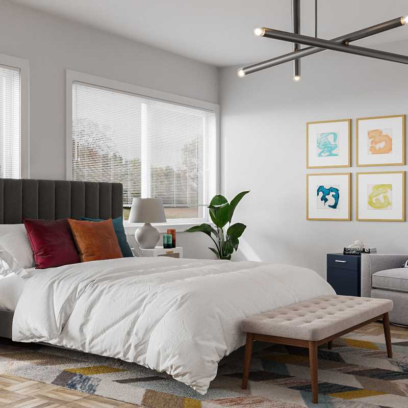 Modern, Eclectic Bedroom Design by Havenly Interior Designer Rocio