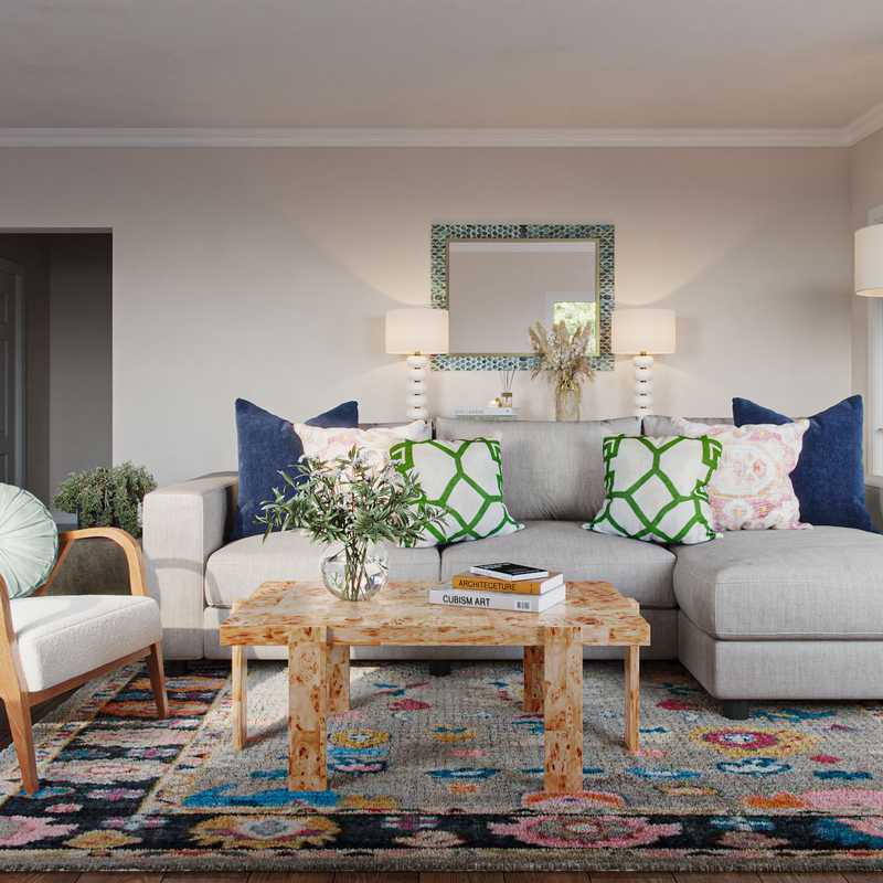 Eclectic, Bohemian Living Room Design by Havenly Interior Designer Halley