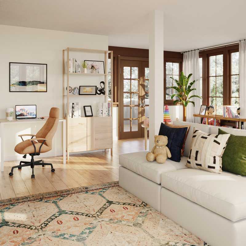 Bohemian, Midcentury Modern Not Sure Yet Design by Havenly Interior Designer Carla