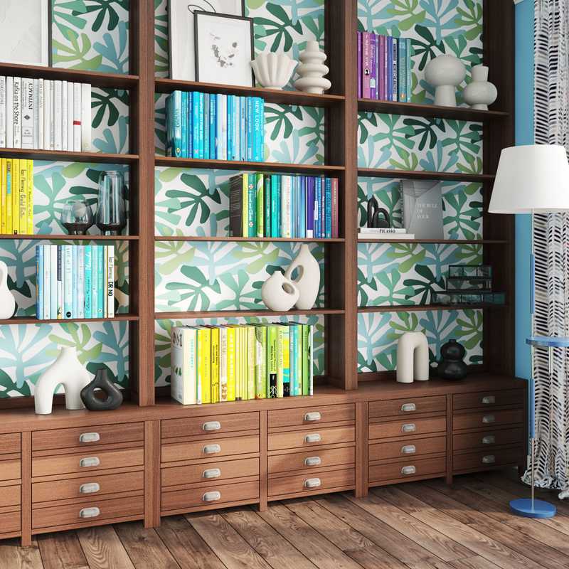 Bohemian, Midcentury Modern Bedroom Design by Havenly Interior Designer Kristin