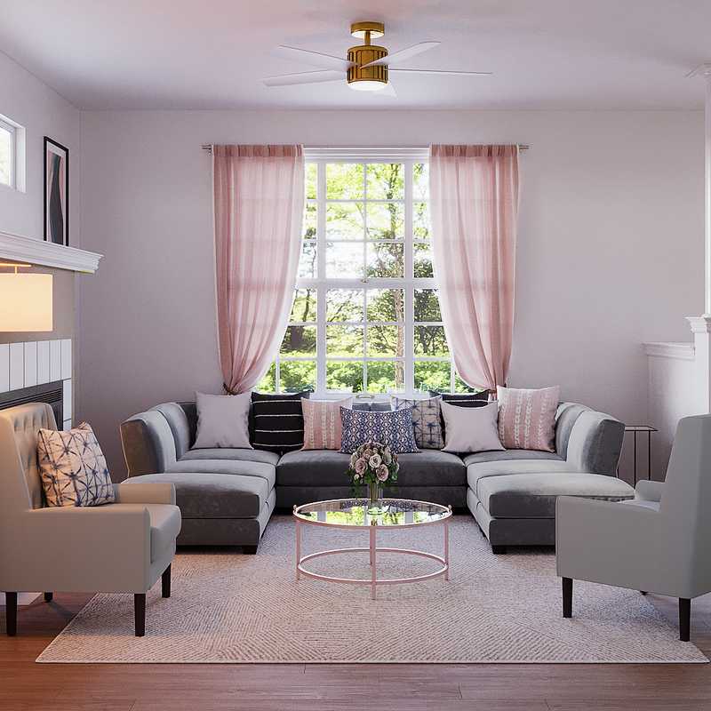 Classic Contemporary Living Room Design by Havenly Interior Designer Melisa