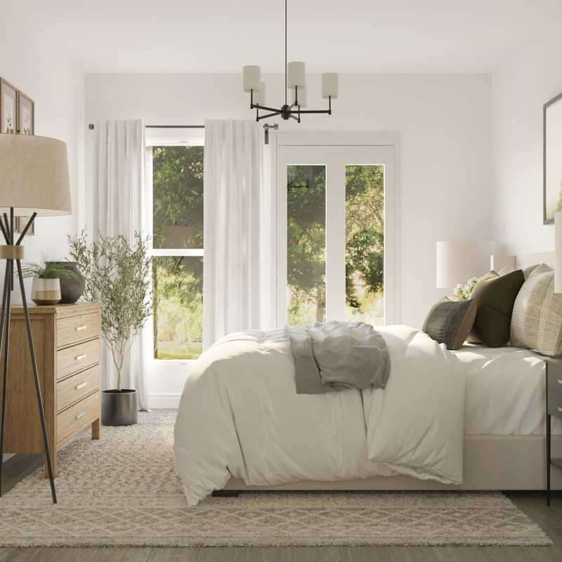 Rustic, Transitional, Midcentury Modern Bedroom Design by Havenly Interior Designer Paulina