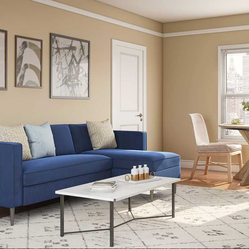 Modern, Glam, Minimal Living Room Design by Havenly Interior Designer Amanda