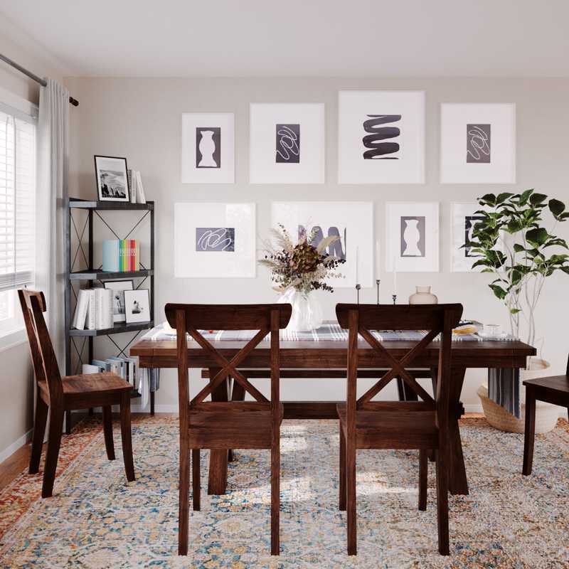 Modern, Farmhouse, Midcentury Modern Dining Room Design by Havenly Interior Designer Carla