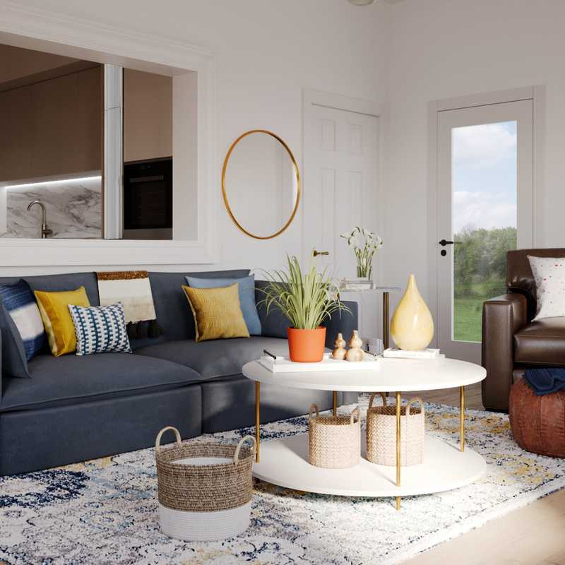 Modern, Eclectic Living Room Design by Havenly Interior Designer Gabriela