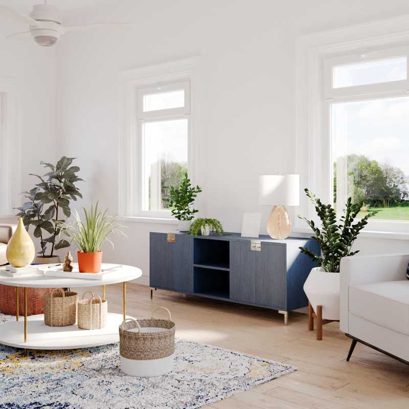 Modern, Eclectic Living Room Design by Havenly Interior Designer Gabriela