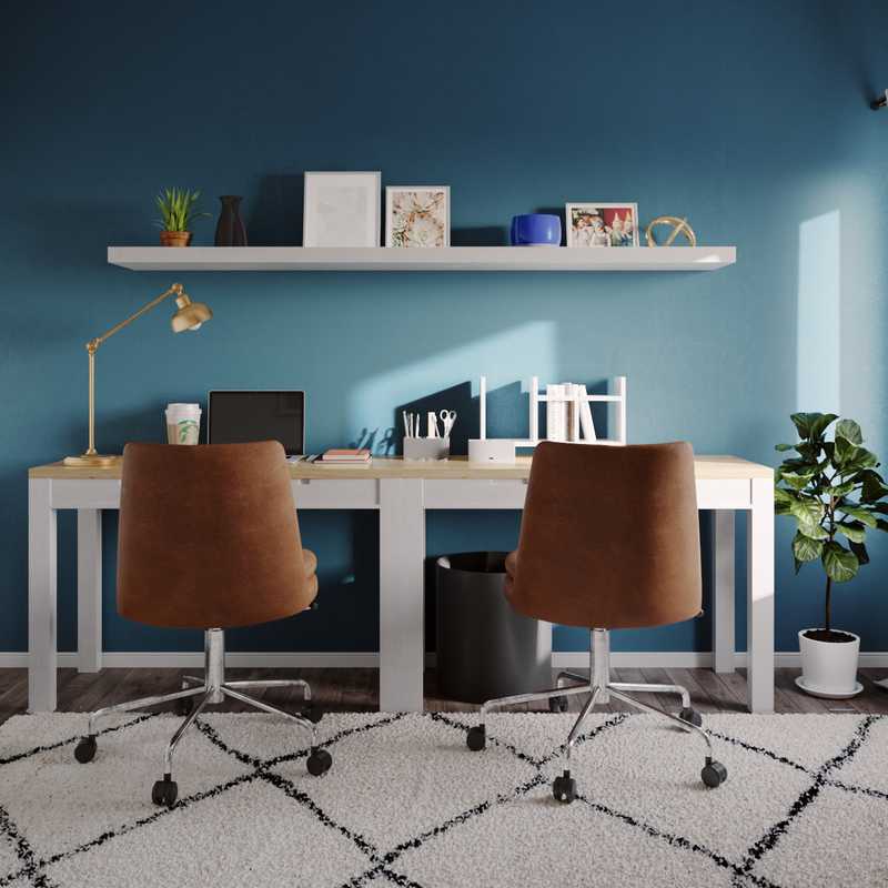 Contemporary, Modern, Midcentury Modern, Minimal Office Design by Havenly Interior Designer Mirella