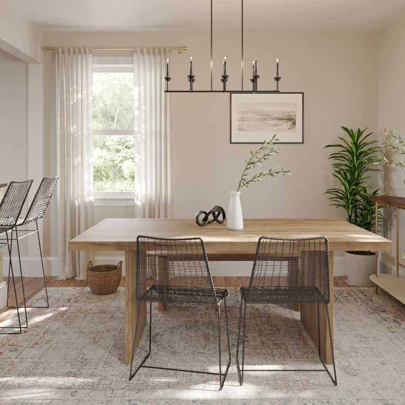 Modern, Bohemian, Midcentury Modern Dining Room Design by Havenly Interior Designer Summer