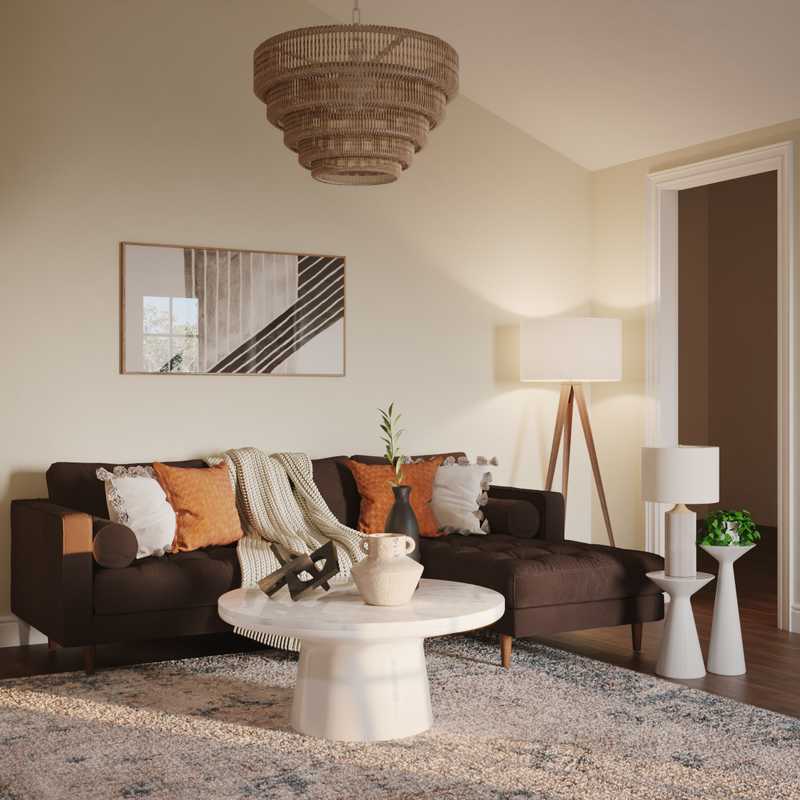 Classic, Bohemian, Farmhouse, Transitional Living Room Design by Havenly Interior Designer Ashley