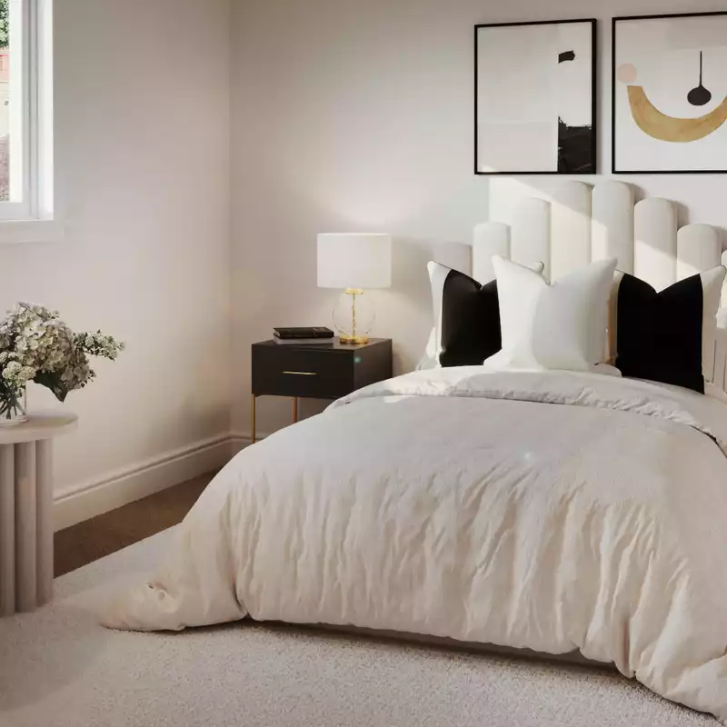 Contemporary, Modern, Glam Bedroom Design by Havenly Interior Designer Claudia