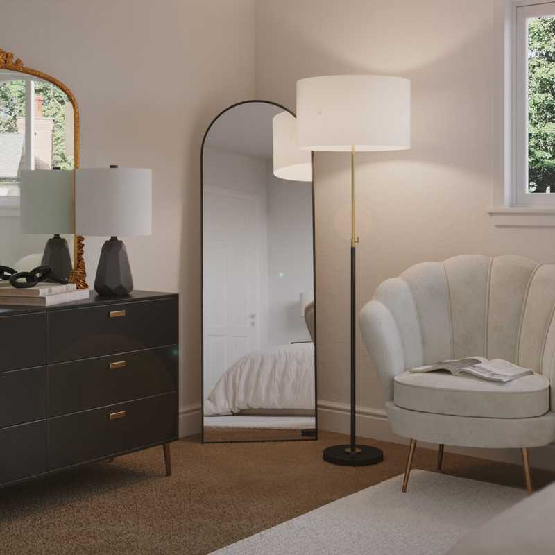 Contemporary, Modern, Glam Bedroom Design by Havenly Interior Designer Claudia