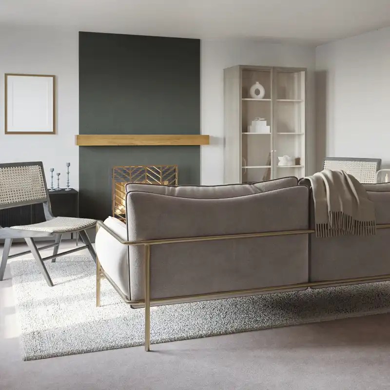 Modern, Bohemian, Midcentury Modern, Minimal Living Room Design by Havenly Interior Designer Maria