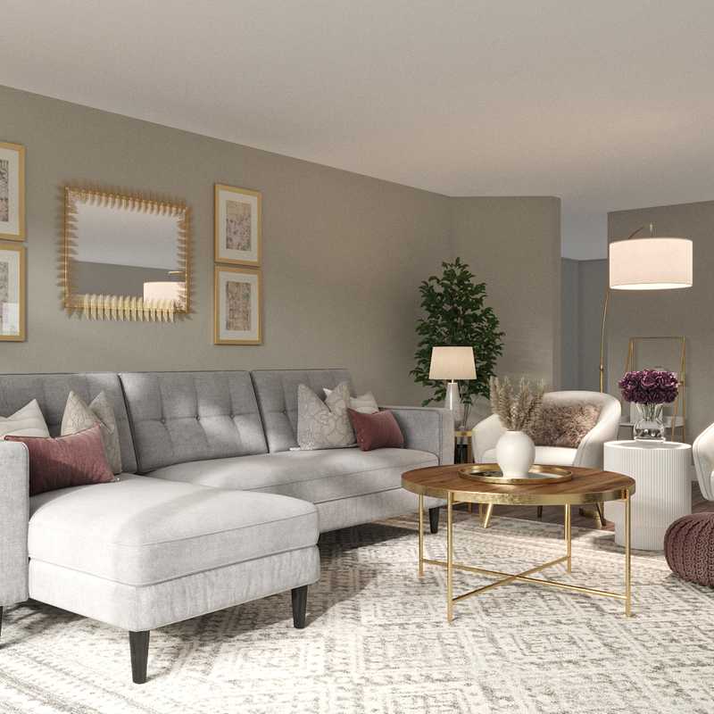 Modern, Glam Living Room Design by Havenly Interior Designer Christa