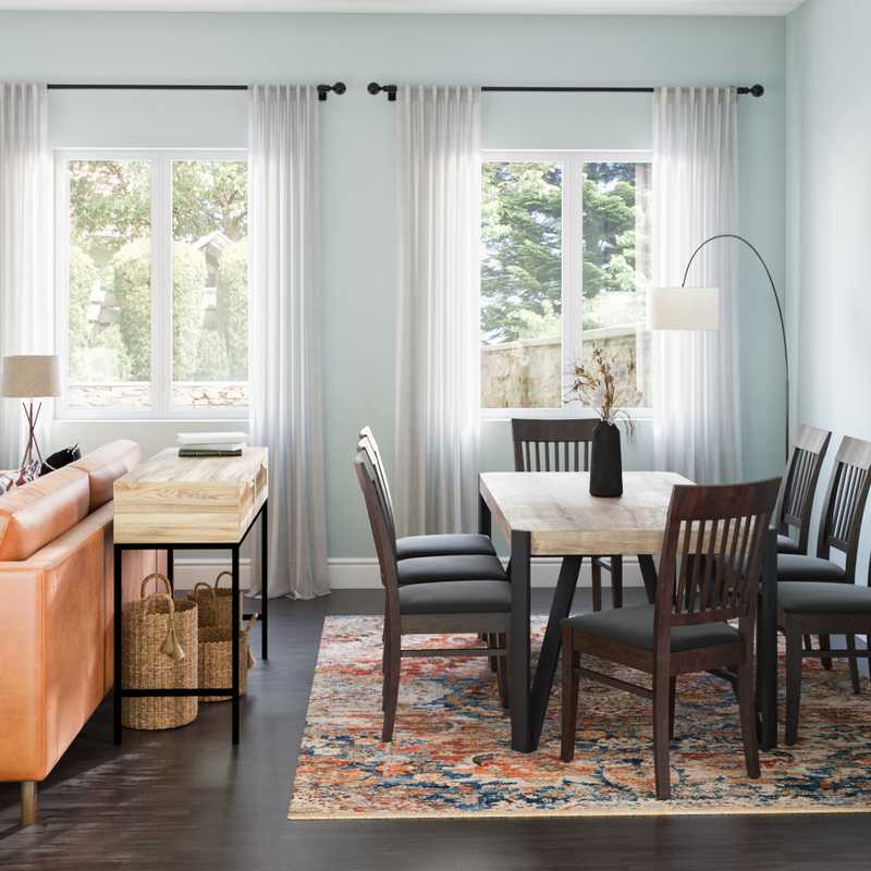 Modern, Bohemian, Midcentury Modern Living Room Design by Havenly Interior Designer Paola