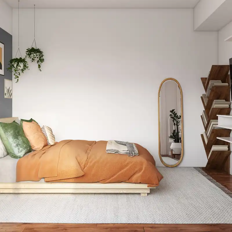 Eclectic, Bohemian, Midcentury Modern, Scandinavian Bedroom Design by Havenly Interior Designer Michelle