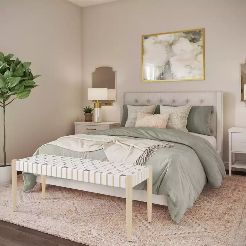 Eclectic, Bohemian, Glam, Global Bedroom Design by Havenly Interior Designer Zelne