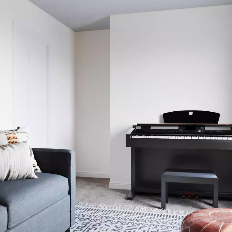Eclectic, Bohemian, Industrial Office Design by Havenly Interior Designer Julia