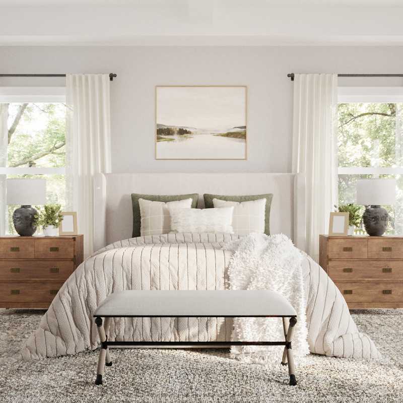 Modern, Bohemian, Coastal, Farmhouse, Scandinavian Bedroom Design by Havenly Interior Designer Kayla