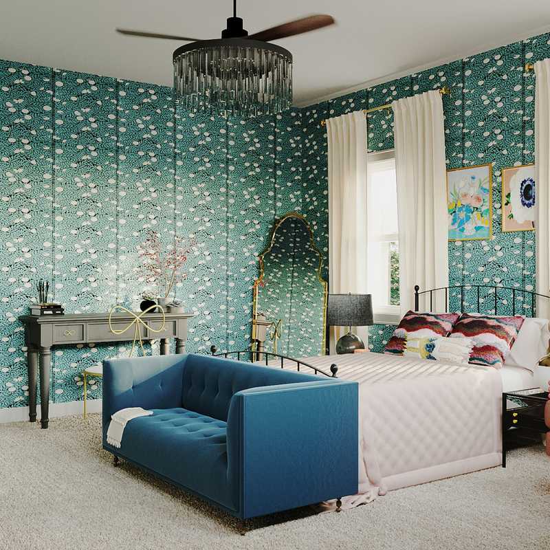 Classic, Eclectic, Bohemian Bedroom Design by Havenly Interior Designer Megan