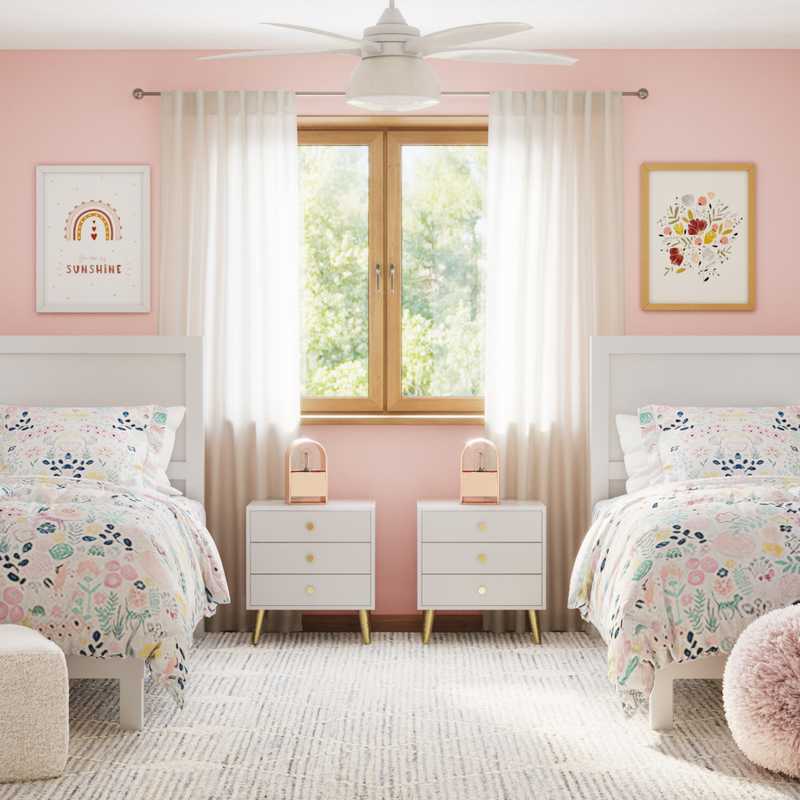 Bohemian, Farmhouse, Preppy Bedroom Design by Havenly Interior Designer Alycia