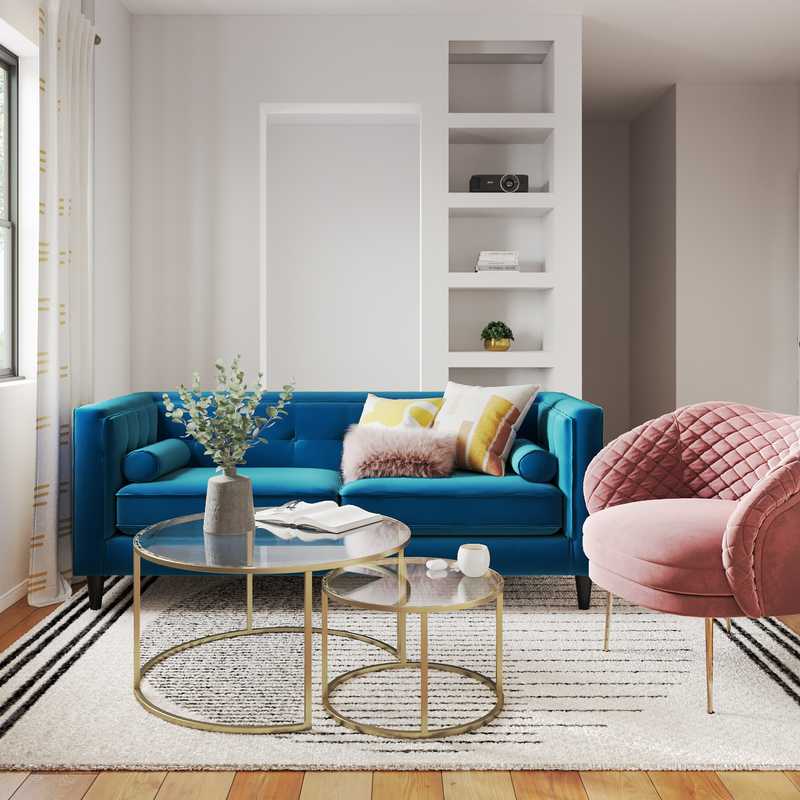 Midcentury Modern Living Room Design by Havenly Interior Designer Huda