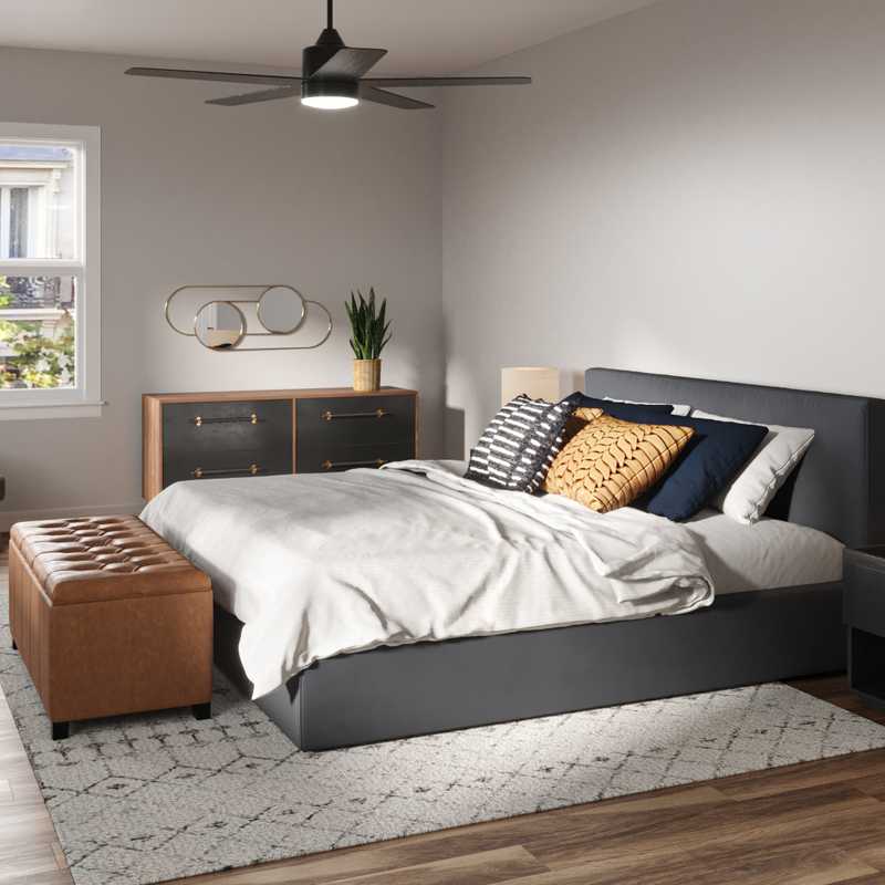 Modern, Bohemian Bedroom Design by Havenly Interior Designer Christa