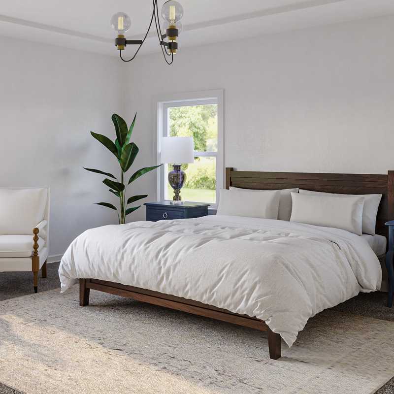 Contemporary, Coastal, Transitional Bedroom Design by Havenly Interior Designer Sophia