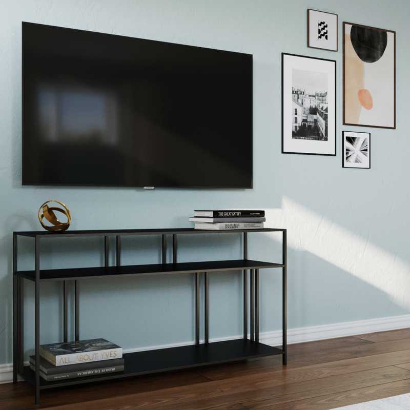 Modern, Industrial, Midcentury Modern Living Room Design by Havenly Interior Designer Lauren