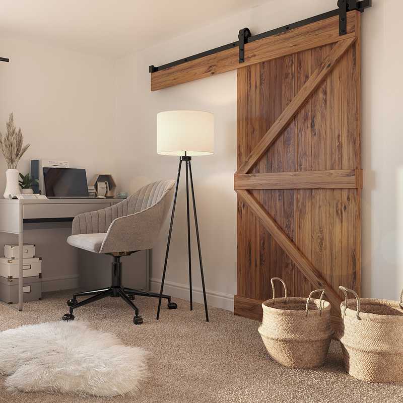 Bohemian, Midcentury Modern Bedroom Design by Havenly Interior Designer Carine