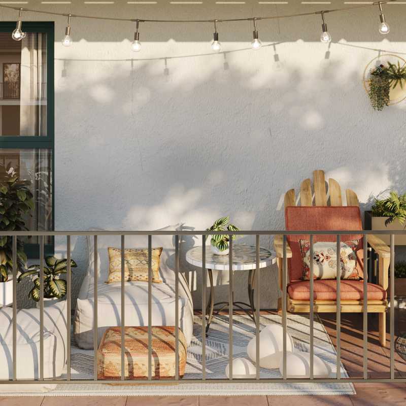 Bohemian Outdoor Space Design by Havenly Interior Designer Rachel