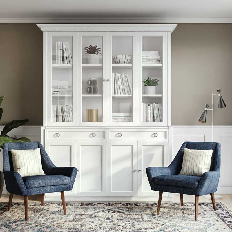 Contemporary, Classic, Coastal, Farmhouse Office Design by Havenly Interior Designer Claire