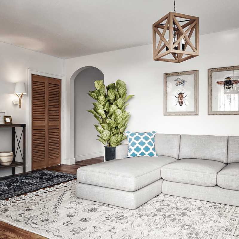 Modern, Rustic Living Room Design by Havenly Interior Designer Maria